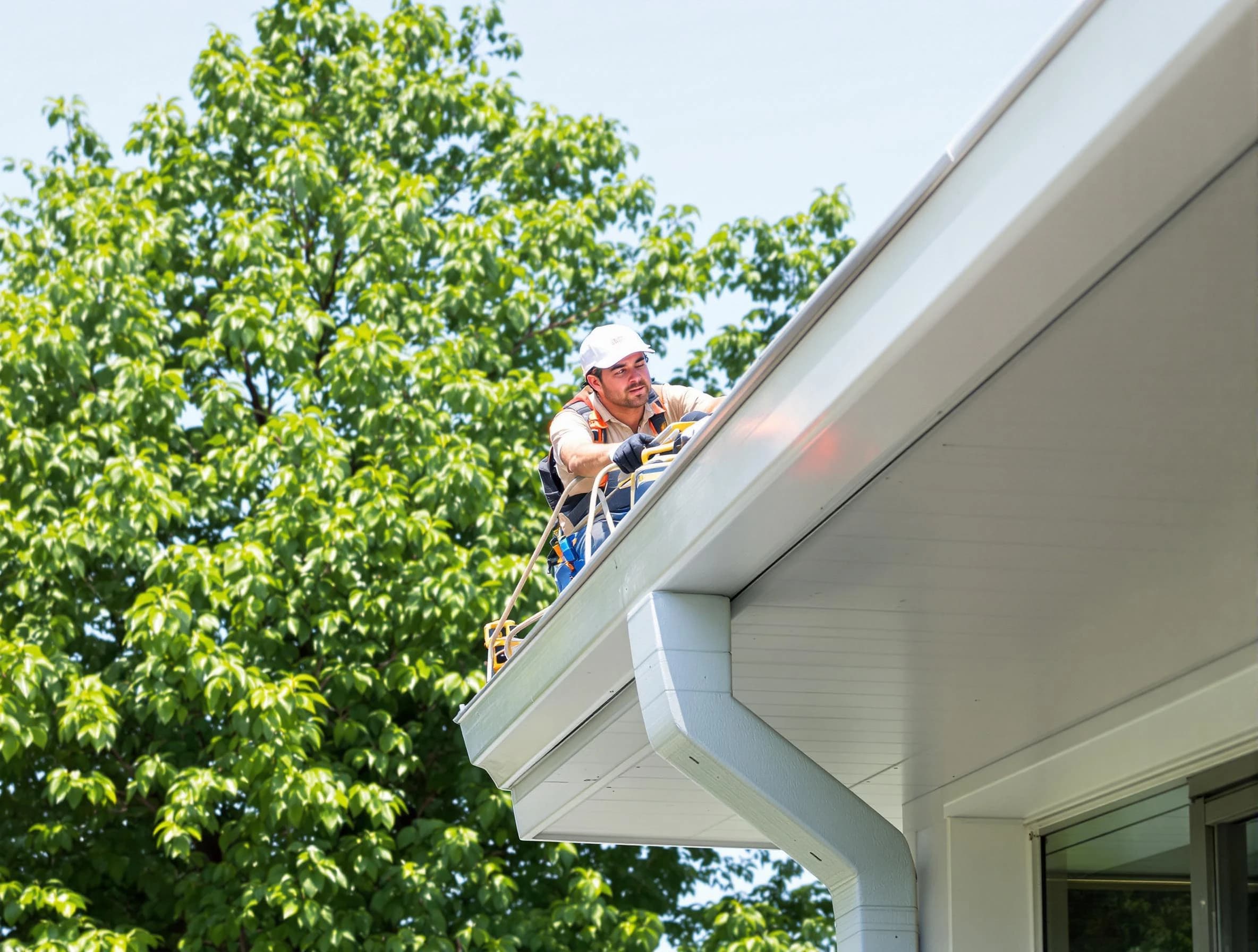 Macedonia Roofing Company expert examining roof shingles in Macedonia, OH