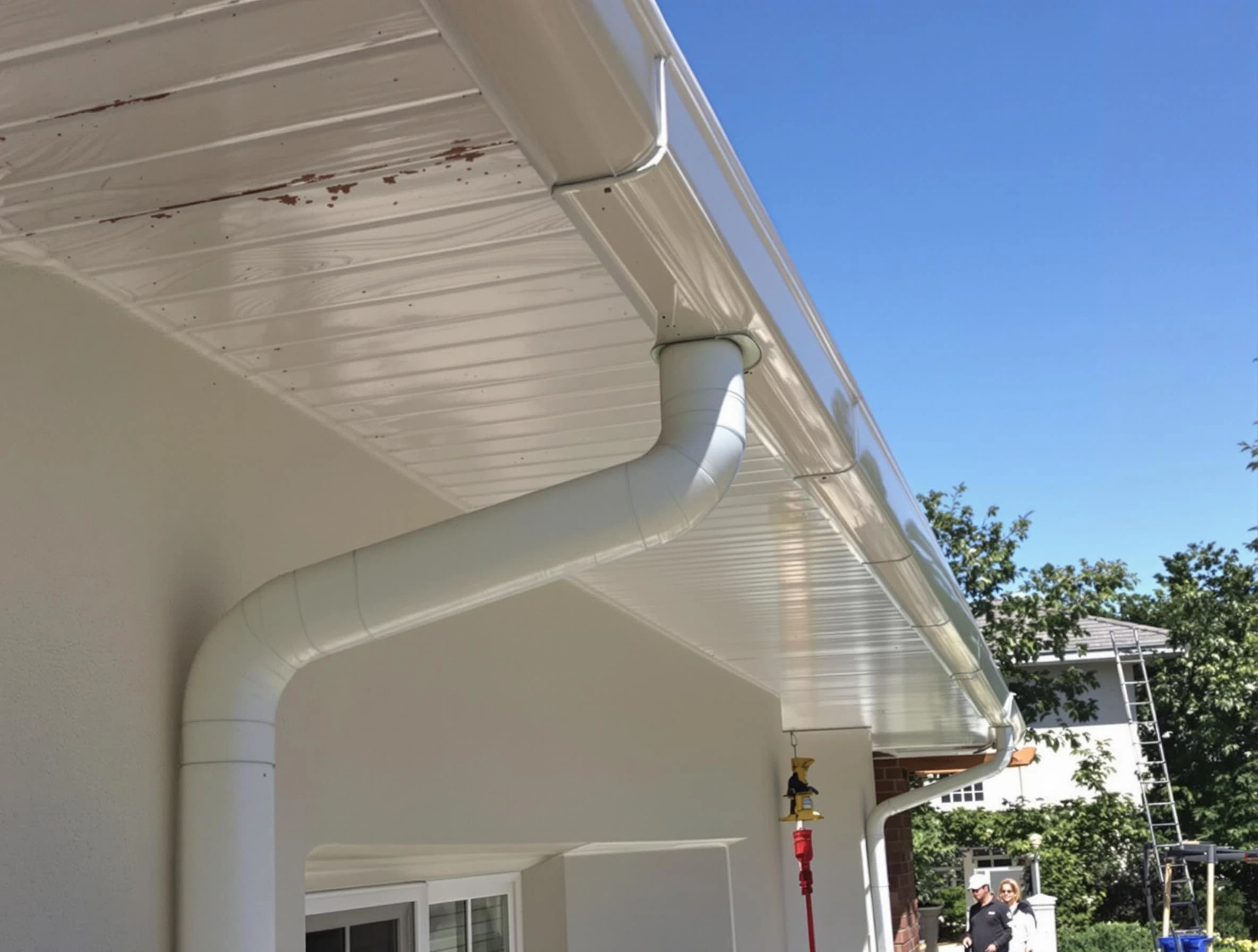 On-site seamless gutter fabrication by Macedonia Roofing Company in Macedonia, OH